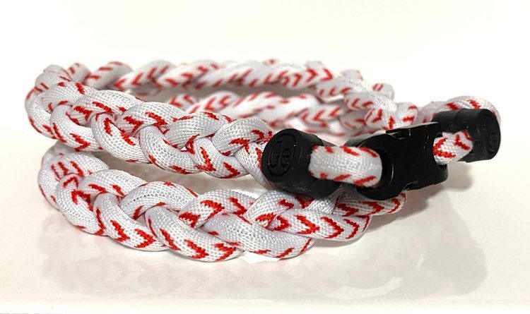 Baseball Stitch 3 Rope Braid Tornado Energy Necklace