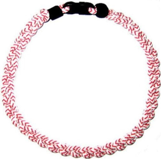 Baseball Stitch 3 Rope Braid Tornado Energy Necklace