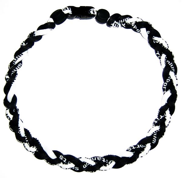 thumbnail image 2 of Handmade Braided Sports Necklace - Red, White & Gray Twist Design With Custom Clasp 2 of 5
