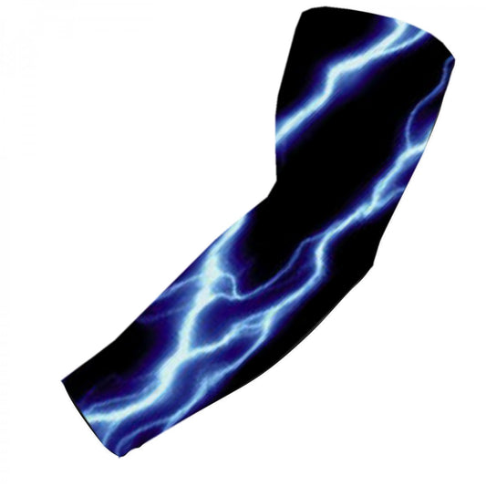 Baseball Football Compression Arm Sleeve Blue Lightning