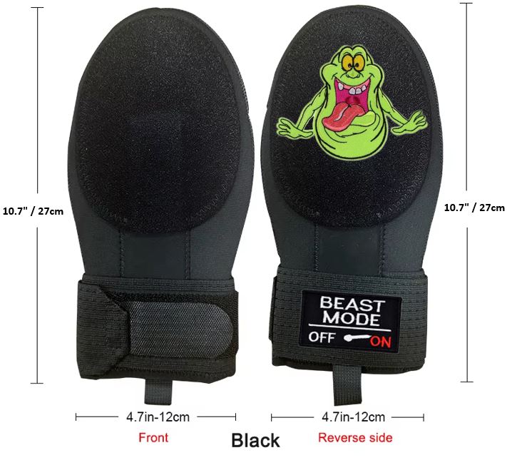 Beast Mode On Baseball Sliding Mitt Glove Slimer Ghost Black