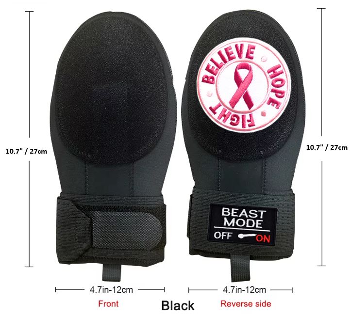 Beast Mode On Baseball Sliding Mitt Glove Pink Ribbon Hope