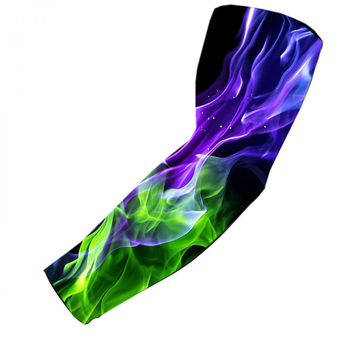 Sports Compression Arm Sleeve Hulk Purple Green Flames