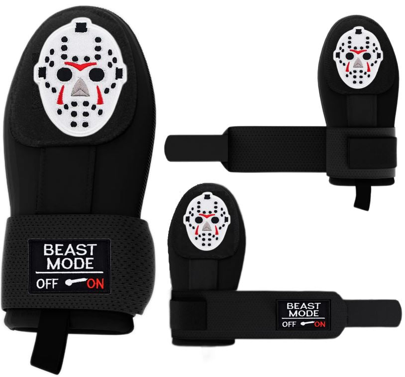 Beast Mode On Baseball Sliding Mitt Glove Jason Mask Black