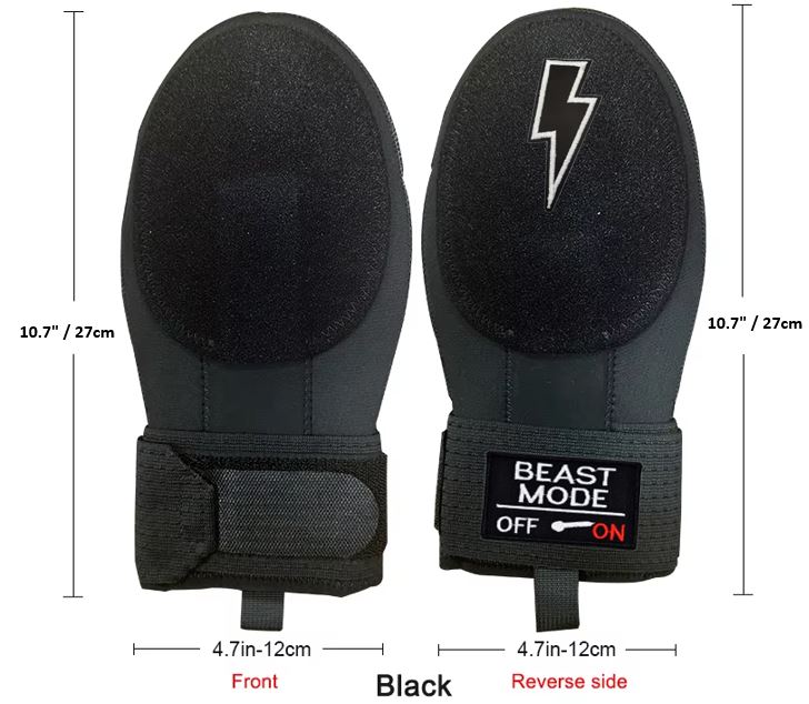 Beast Mode On Baseball Sliding Mitt Glove Lightning Black