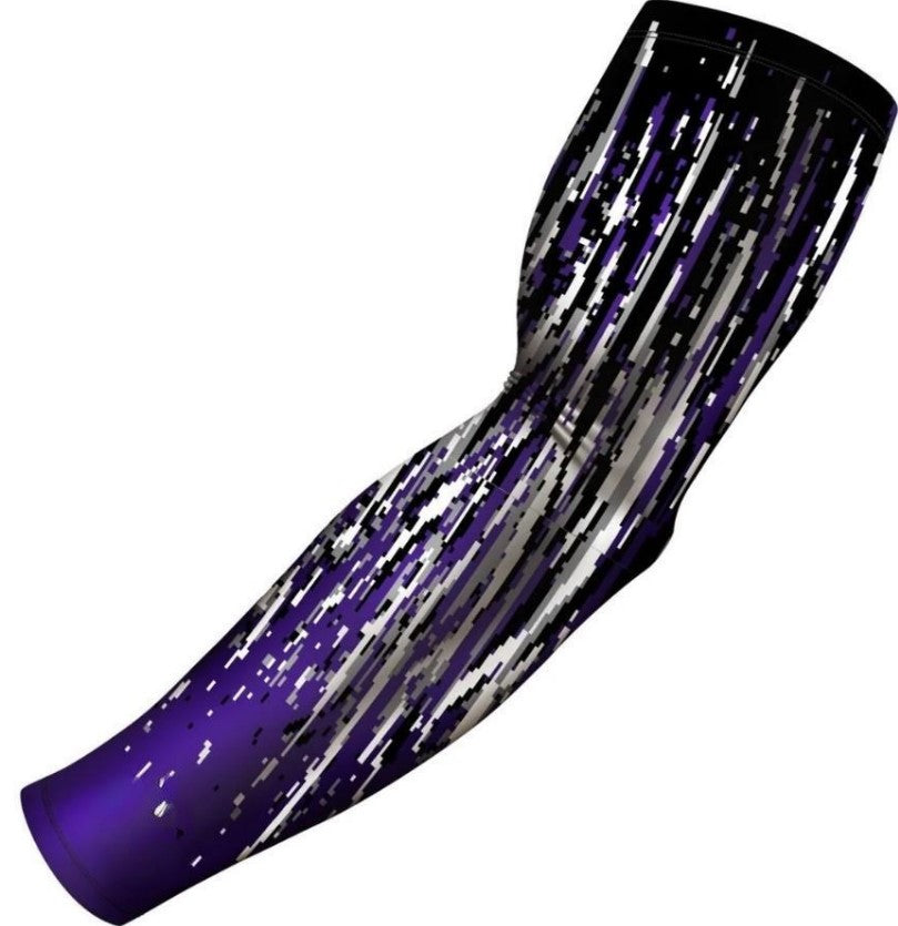 Baseball Football Sports Compression Arm Sleeve Purple Streaks