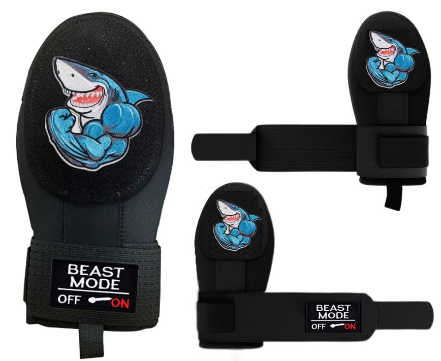 Beast Mode On Baseball Sliding Mitt Glove Shark Black