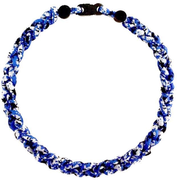 Baseball 3 Rope Braid Tornado Energy Necklace Royal Blue Camo