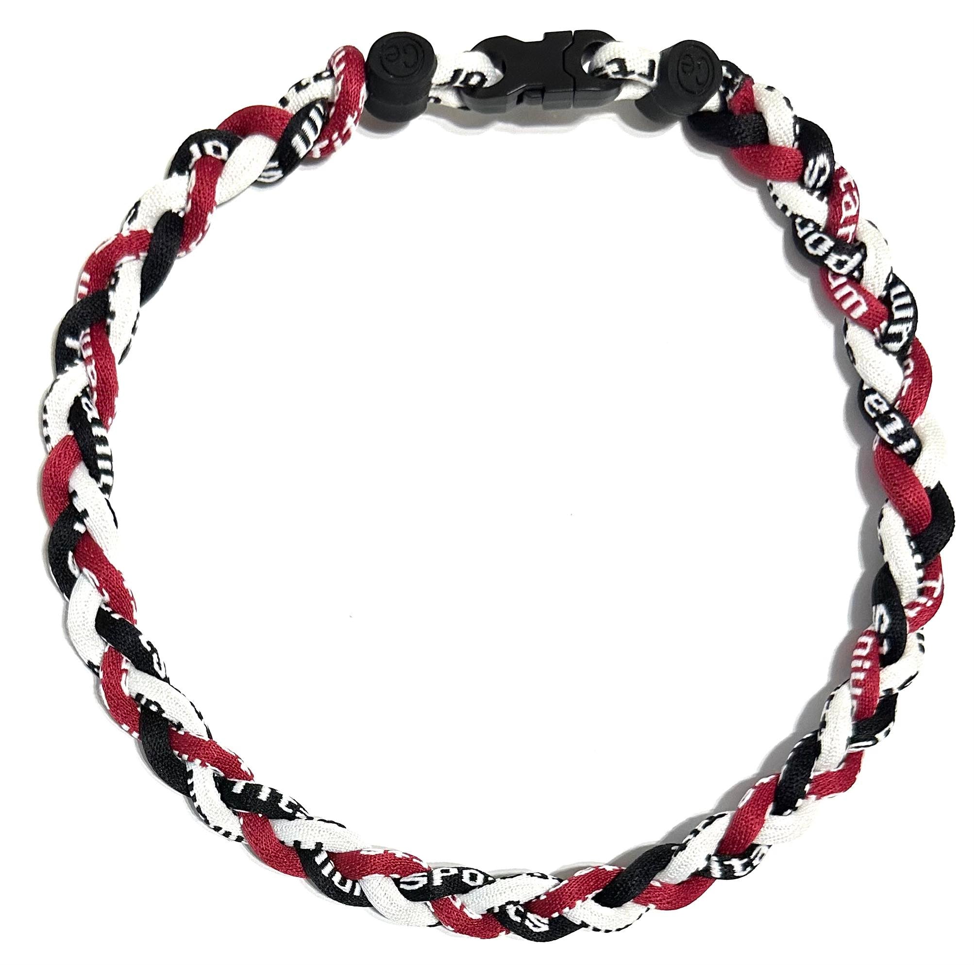 Cebuy 3 Rope Braided Tornado Titanium Baseball Necklace 20 Cebuy 3 Rope Braided Tornado Titanium Baseball Necklace 20
