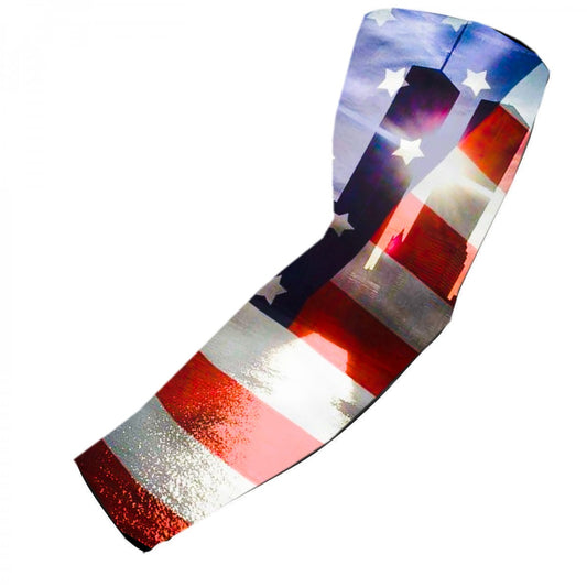 Baseball Football Compression Arm Sleeve USA Twin Towers