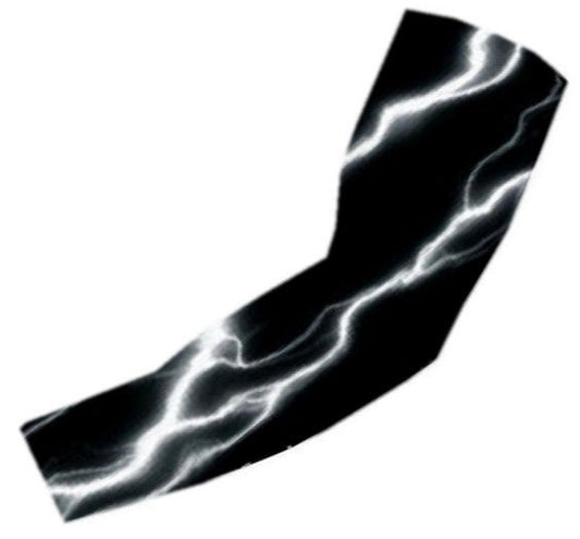 Baseball Football Compression Arm Sleeve White Lightning