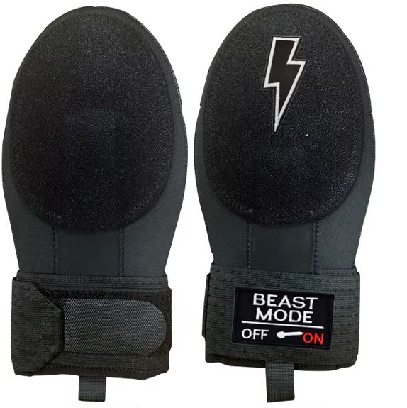 Beast Mode On Baseball Sliding Mitt Glove Lightning Black