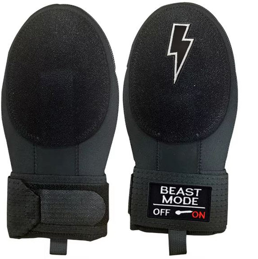 Beast Mode On Baseball Sliding Mitt Glove Lightning Black