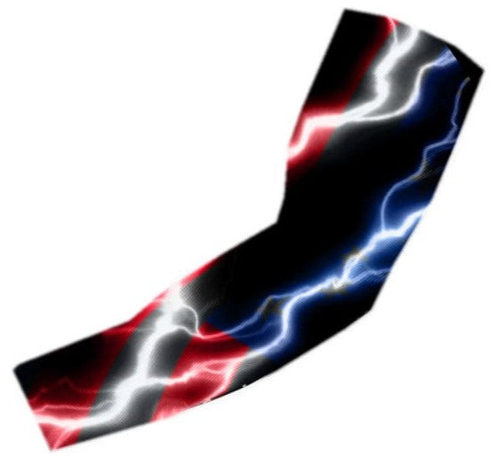 Baseball Football Compression Arm Sleeve Patriotic Lightning
