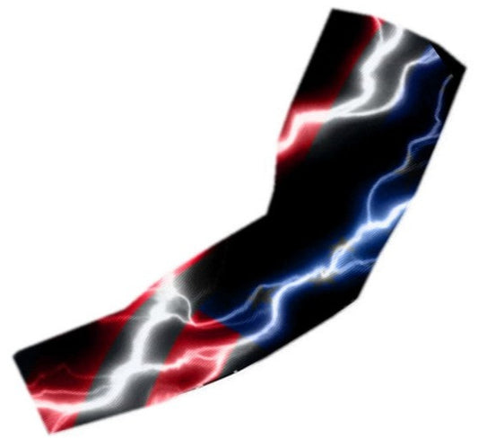 Baseball Football Compression Arm Sleeve Patriotic Lightning