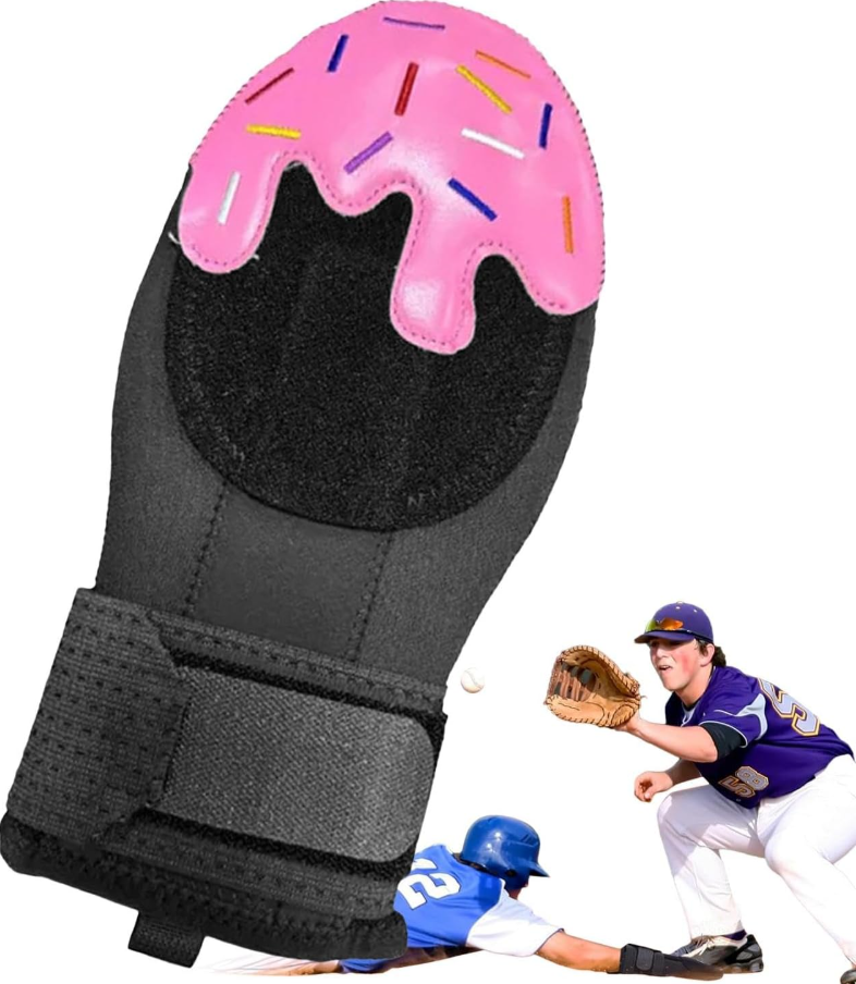 Youth Baseball Sliding Mitt Glove Strawberry Sprinkle Ice Cream Drip