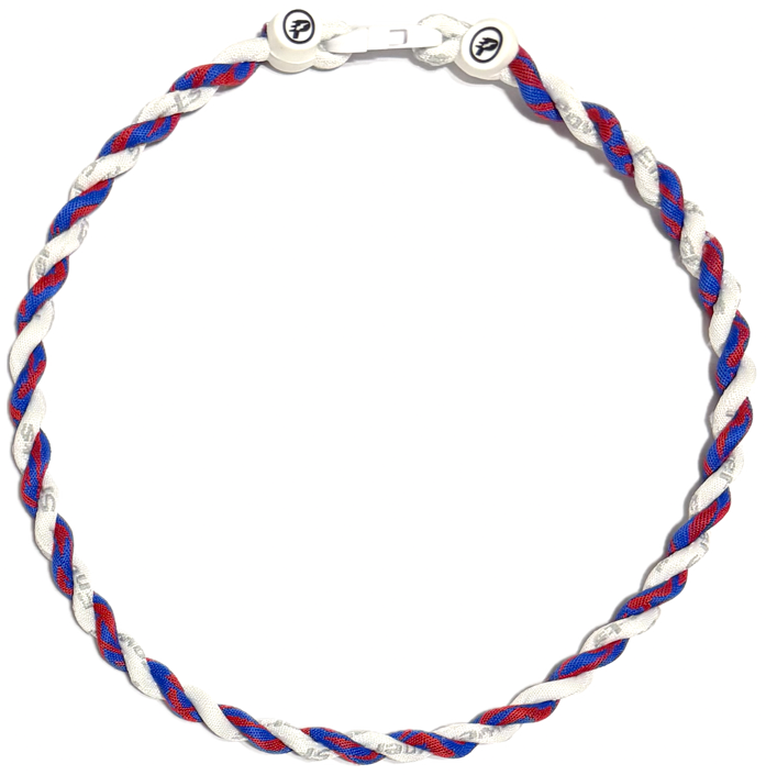 Baseball Tornado Twist Energy Necklace Red Blue Camo Red Sox
