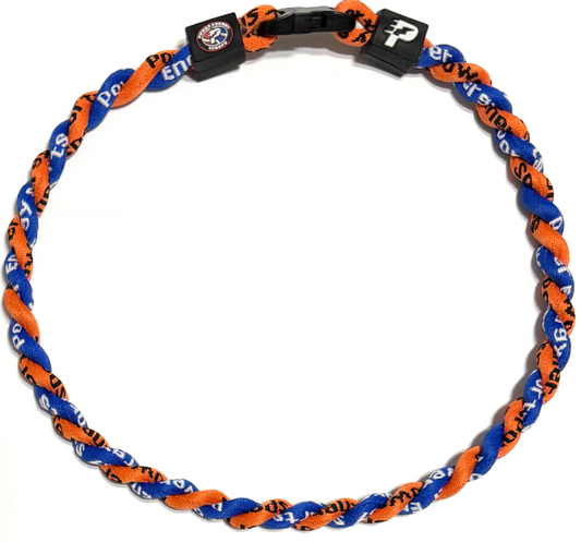 Baseball Tornado Twist Energy Necklace Orange Blue Mets Gators