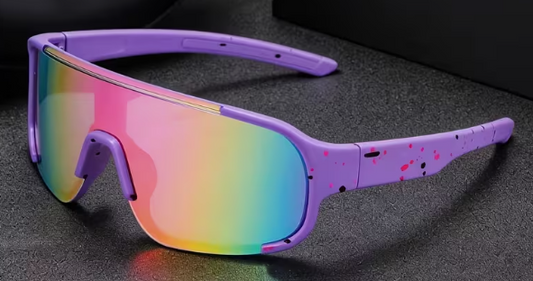 Baseball Sports Shades Rainbow Performance Lens Sunglasses Purple