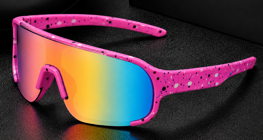 Baseball Sports Shades Rainbow Performance Lens Sunglasses Pink