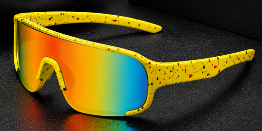 Baseball Sports Shades Rainbow Performance Lens Sunglasses Yellow