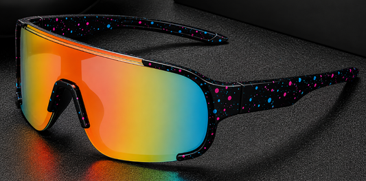 Baseball Sports Shades Rainbow Performance Lens Sunglasses Black