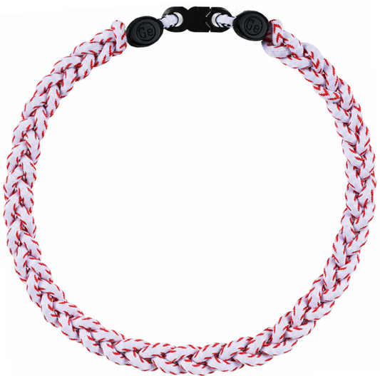 Baseball Stitch 3 Rope Braid Tornado Energy Necklace