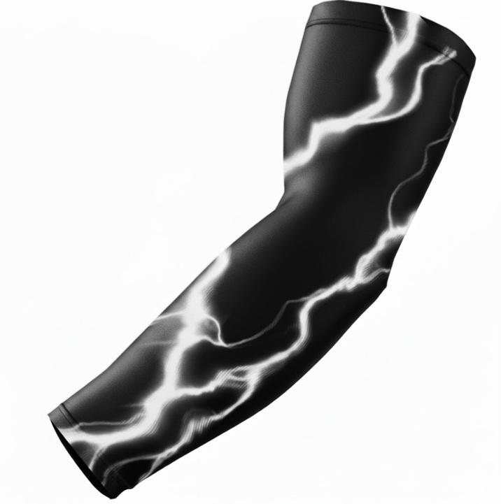 Baseball Football Compression Arm Sleeve White Lightning