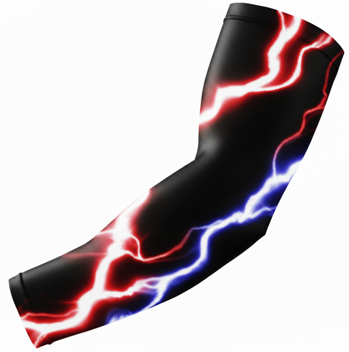 Baseball Football Compression Arm Sleeve Patriotic Lightning