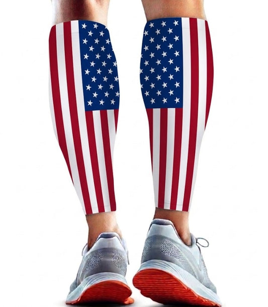 Performance Leg Calf Compression Sleeve USA Flag